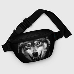 Поясная сумка Агрессивный атакующий волк, цвет: 3D-принт — фото 2