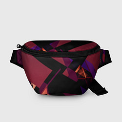 Поясная сумка Тёмно-розовые фигуры во тьме, цвет: 3D-принт