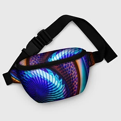 Поясная сумка Неоновый водоворот, цвет: 3D-принт — фото 2