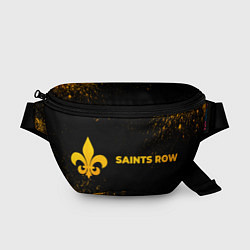 Поясная сумка Saints Row - gold gradient: надпись и символ