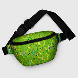 Поясная сумка Зеленые волнистые попугайчики, цвет: 3D-принт — фото 2
