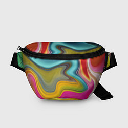 Поясная сумка Волны цвета, цвет: 3D-принт