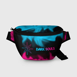 Поясная сумка Dark Souls - neon gradient: надпись и символ