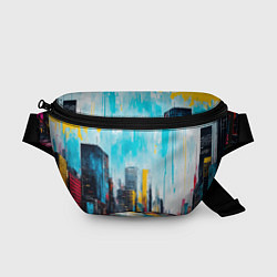 Поясная сумка Палитра города, цвет: 3D-принт