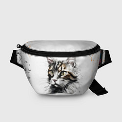 Поясная сумка Время с кошкой никогда не потрачено зря, цвет: 3D-принт