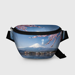 Поясная сумка Цветущая сакура на фоне Фудзиямы - Япония