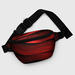 Поясная сумка Шероховатая красно-черная текстура, цвет: 3D-принт — фото 2