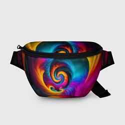 Поясная сумка Радужная воронка, цвет: 3D-принт