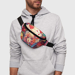 Поясная сумка Клубничная девушка, цвет: 3D-принт — фото 2