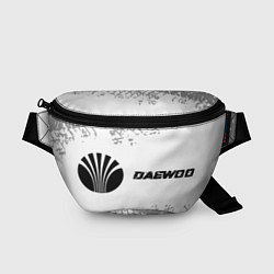 Поясная сумка Daewoo speed на светлом фоне со следами шин: надпи