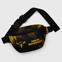 Поясная сумка Tokyo Revengers - gold gradient: надпись и символ, цвет: 3D-принт — фото 2