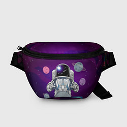 Поясная сумка Космонавт с планетами и звездами, цвет: 3D-принт