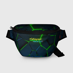 Поясная сумка Cyberpunk 2077 phantom liberty green neon