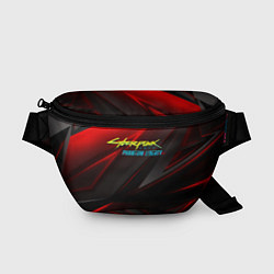 Поясная сумка Cyberpunk 2077 phantom liberty red black logo