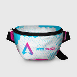 Поясная сумка Apex Legends neon gradient style: надпись и символ, цвет: 3D-принт