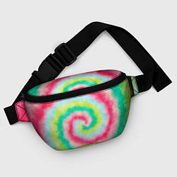 Поясная сумка Тай дай клубничный, цвет: 3D-принт — фото 2