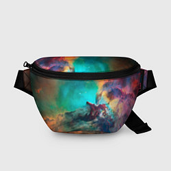 Поясная сумка Аморфный цветастый космос, цвет: 3D-принт