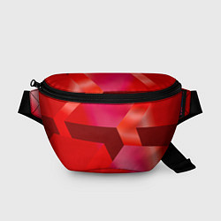 Поясная сумка Красная геометрия