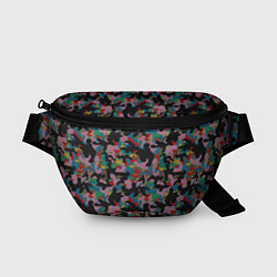 Поясная сумка Модный разноцветный камуфляж, цвет: 3D-принт