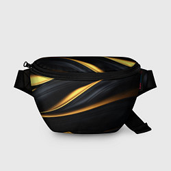Поясная сумка Black gold texture