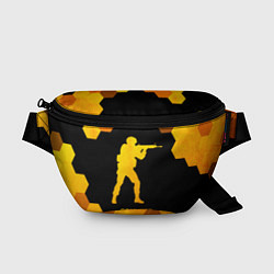 Поясная сумка Counter Strike - gold gradient, цвет: 3D-принт