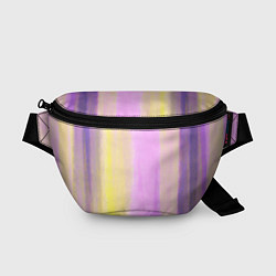 Поясная сумка Акварельный градиент желто- розовый, цвет: 3D-принт