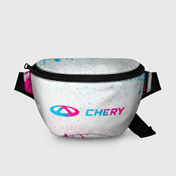 Поясная сумка Chery neon gradient style: надпись и символ