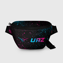 Поясная сумка UAZ - neon gradient: надпись и символ