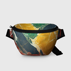 Поясная сумка Мраморная радуга, цвет: 3D-принт