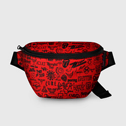 Поясная сумка Лучшие рок группы на красном