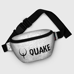 Поясная сумка Quake glitch на светлом фоне: надпись и символ, цвет: 3D-принт — фото 2