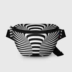 Поясная сумка Черно-белая иллюзия, цвет: 3D-принт
