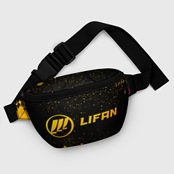 Поясная сумка Lifan - gold gradient: надпись и символ, цвет: 3D-принт — фото 2