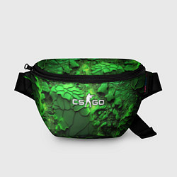Поясная сумка CS GO green abstract