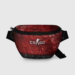 Поясная сумка CS GO red black texture