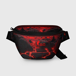 Поясная сумка CS GO red neon texture