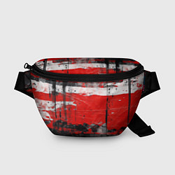 Поясная сумка Красная белая черная краска, цвет: 3D-принт