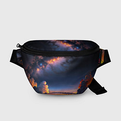 Поясная сумка Млечный путь и облака на закате, цвет: 3D-принт