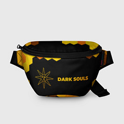 Поясная сумка Dark Souls - gold gradient: надпись и символ