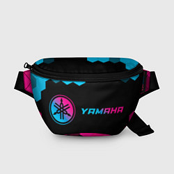 Поясная сумка Yamaha - neon gradient: надпись и символ
