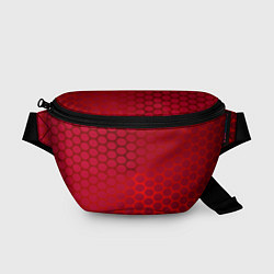 Поясная сумка Сотовый красный градиент, цвет: 3D-принт