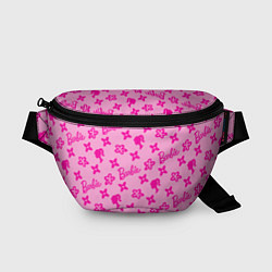 Поясная сумка Барби паттерн розовый