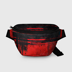 Поясная сумка Black red texture