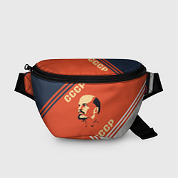 Поясная сумка Ленин на красном фоне