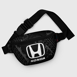 Поясная сумка Honda speed на темном фоне со следами шин, цвет: 3D-принт — фото 2