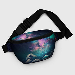 Поясная сумка Космическая Большая волна в Канагаве, цвет: 3D-принт — фото 2
