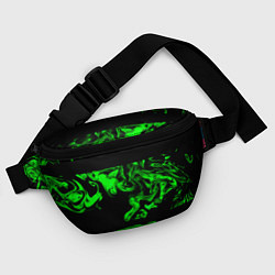 Поясная сумка Зеленый светящийся дым, цвет: 3D-принт — фото 2