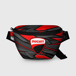 Поясная сумка Ducati - red stripes, цвет: 3D-принт