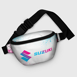Поясная сумка Suzuki neon gradient style: надпись и символ, цвет: 3D-принт — фото 2