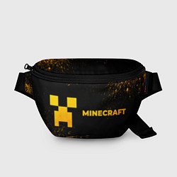Поясная сумка Minecraft - gold gradient: надпись и символ